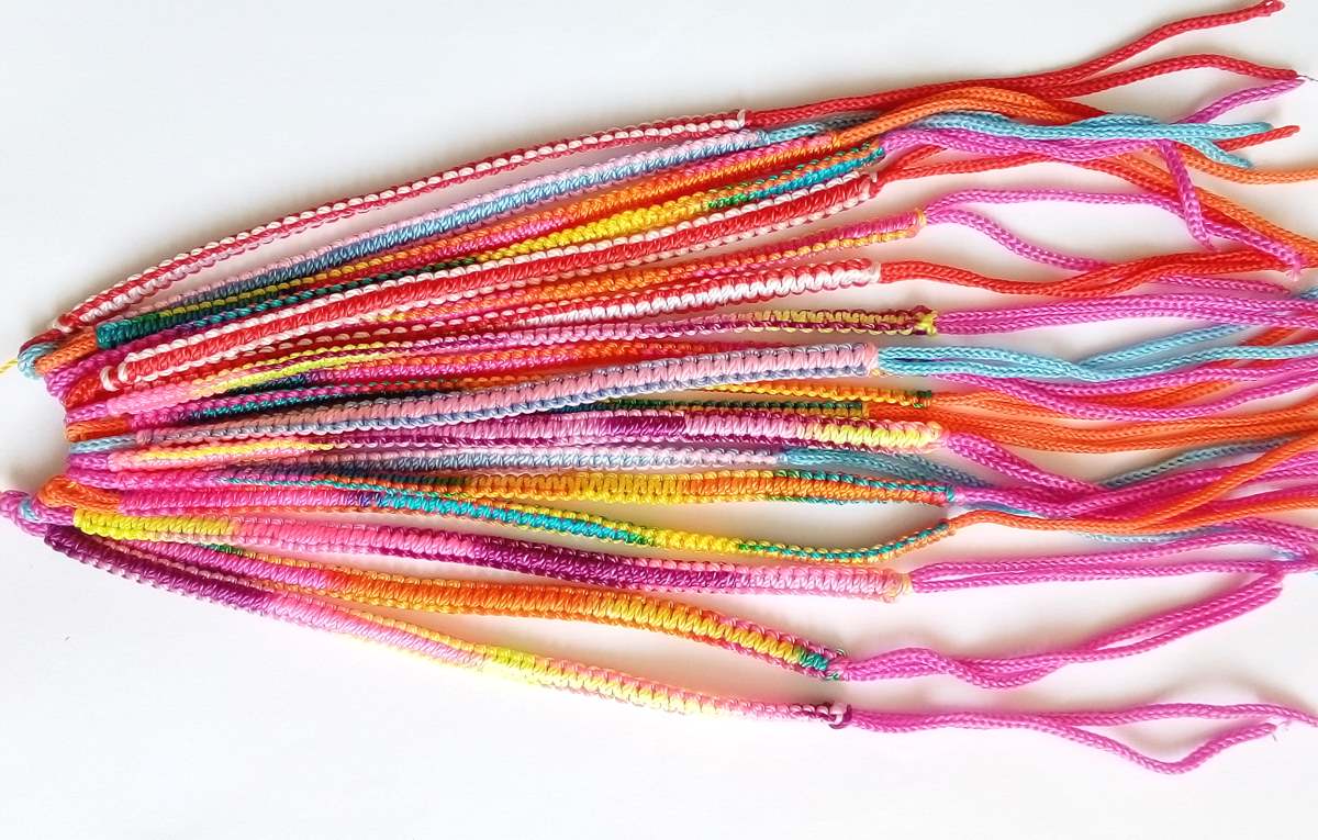 Friendship Bracelets Square knot, Multicolor