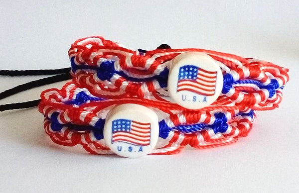 USA Flag Bracelets