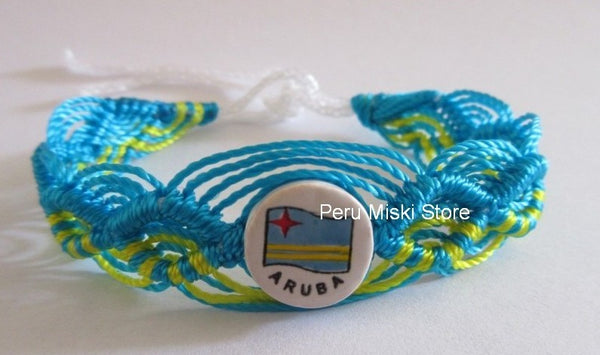 Aruba Flag Friendship Bracelets