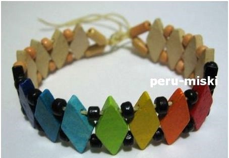 18 Rainbow Bracelets, Handmade with Ceramic