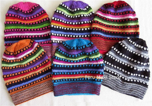 10 Wool Beanies, alpaca blend