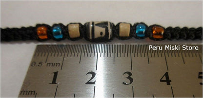 Black Friendship Bracelets with Small Ceramic Beads
