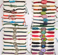 48 Bracelets mixed beads and waxed thread