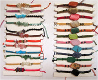 48 Bracelets mixed beads and waxed thread