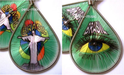 Thread Earrings, Stamped, Brasil, Brazil design, 8 to 20 pairs