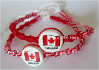 70 Canada Flag Friendship Bracelets