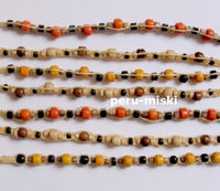 Bracelets with Ceramic beads and waxed thread
