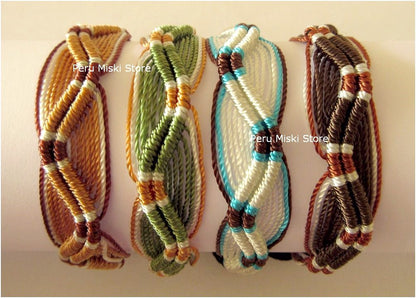 Friendship Bracelets Zigzag, Earth Natural Surf Colors