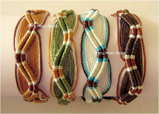 Friendship Bracelets Zigzag, Earth Natural Surf Colors
