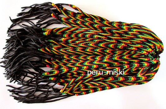 100 Rasta Friendship Bracelets Fishbone knot