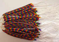 80 Friendship Bracelets Rainbow - white cord