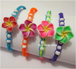100 Friendship Bracelets with Clay Plumeria Flowers