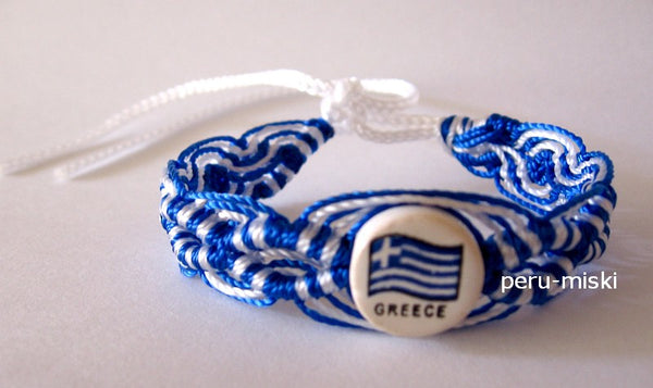 50 Greece Flag Friendship Bracelets