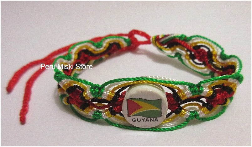 Guyana Flag Bracelets, 20 to 50 lots – Peru Miski