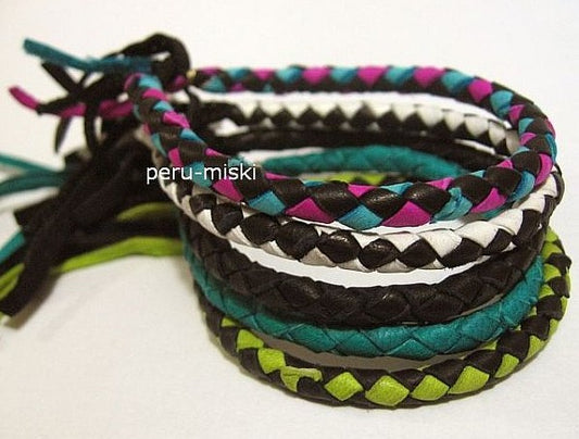 Leather Friendship Bracelets, Braided