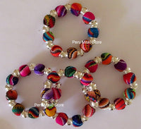 8 Inca Beads Bracelets, Elastic - Cusco, Cuzco