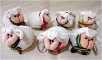 Keyrings, keychains, charms, Sheep, handmade, from Peru