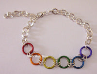Rainbow Bracelets with Jump Rings