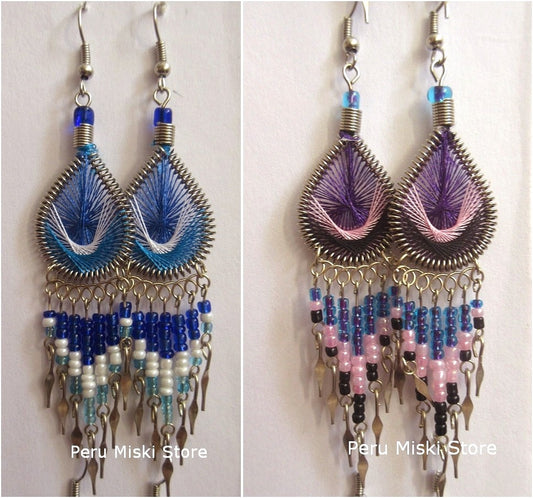 Drop thread Earrings, Dangle