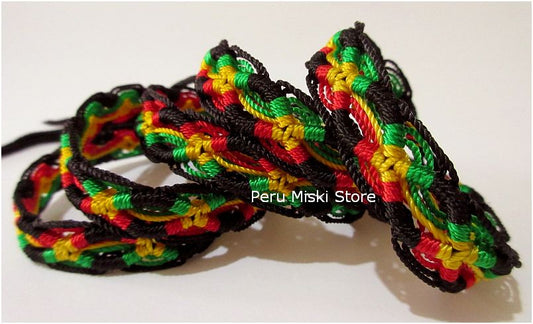 Rasta Friendship Bracelets Rhombus