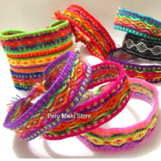 Bracelets in Inca Ribbons from Peru