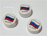ceramic beads Russia flag